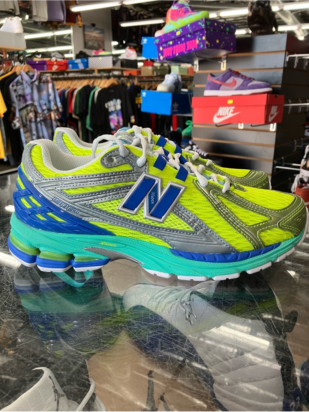 New Balance 1906R Alkaline Green Blue Bird Size 8